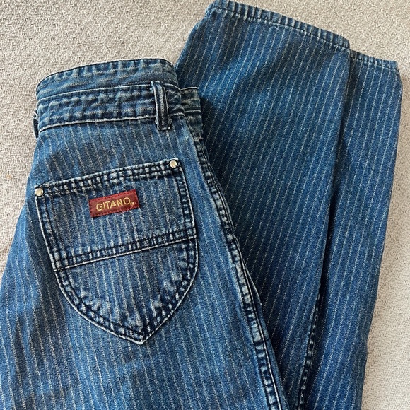 Denim - Vintage Gitano Pinstripe Jeans